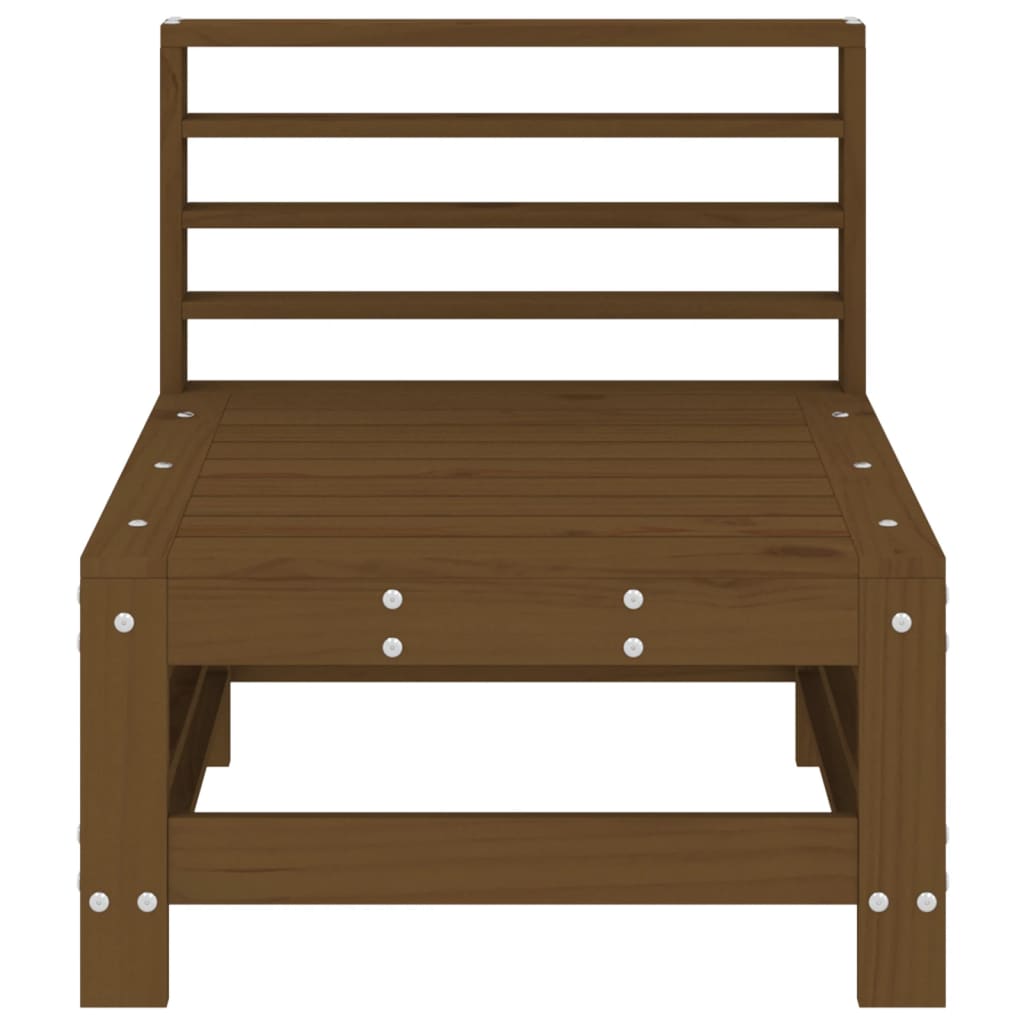 Honey Brown Solid Pine Garden Middle Sofas - 2 Pc Set