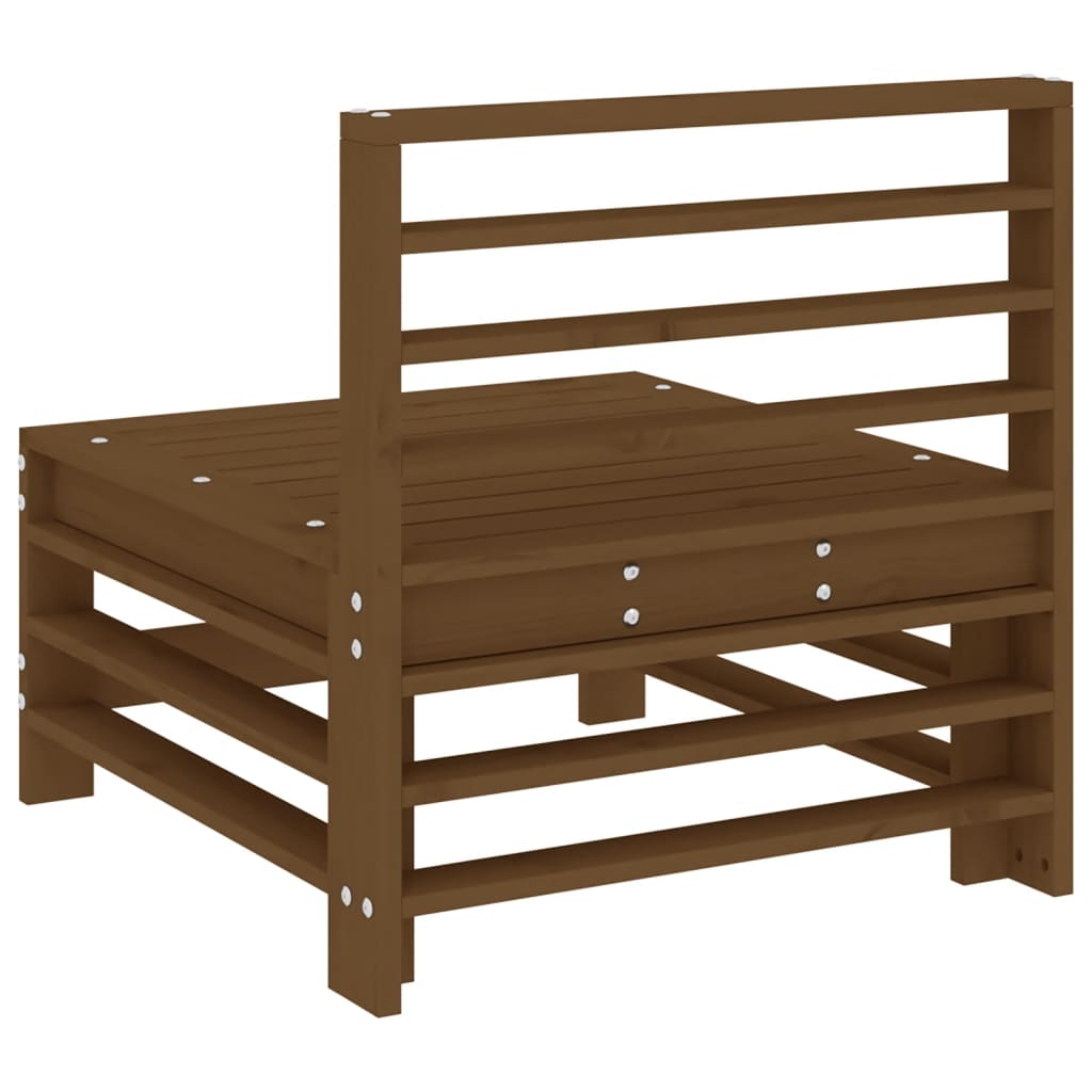 Honey Brown Solid Pine Garden Middle Sofas - 2 Pc Set