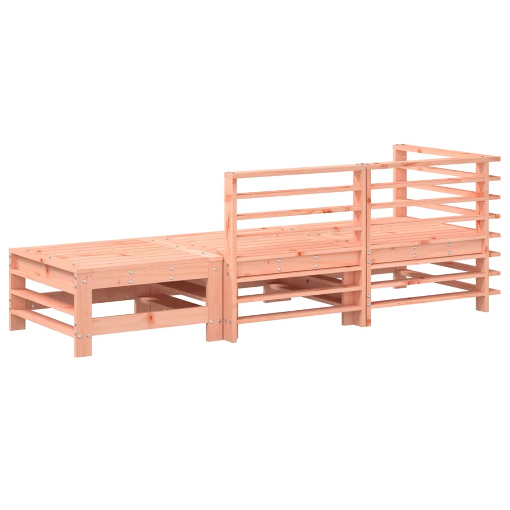 3 Piece Douglas Wood Garden Lounge Set - Solid & Stylish