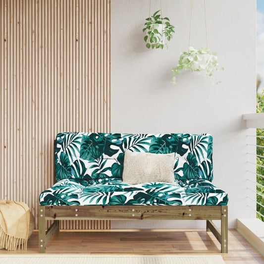 Impregnated Pine Garden Middle Sofa 120x80 cm - Durable Wood Design
