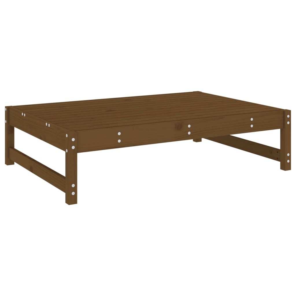Solid Pine Garden Footstool, Honey Brown 120x80 cm