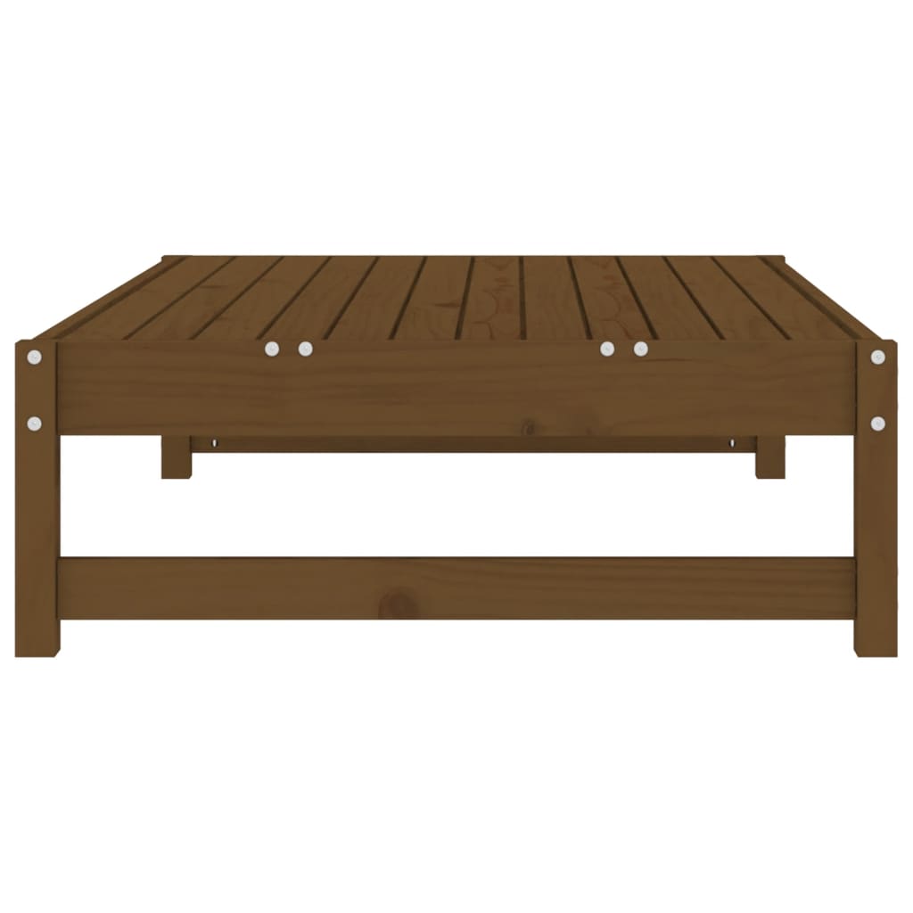 Solid Pine Garden Footstool, Honey Brown 120x80 cm
