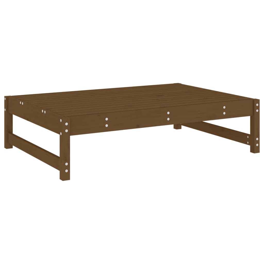 Solid Pine Garden Footstool, Honey Brown 120x80 cm