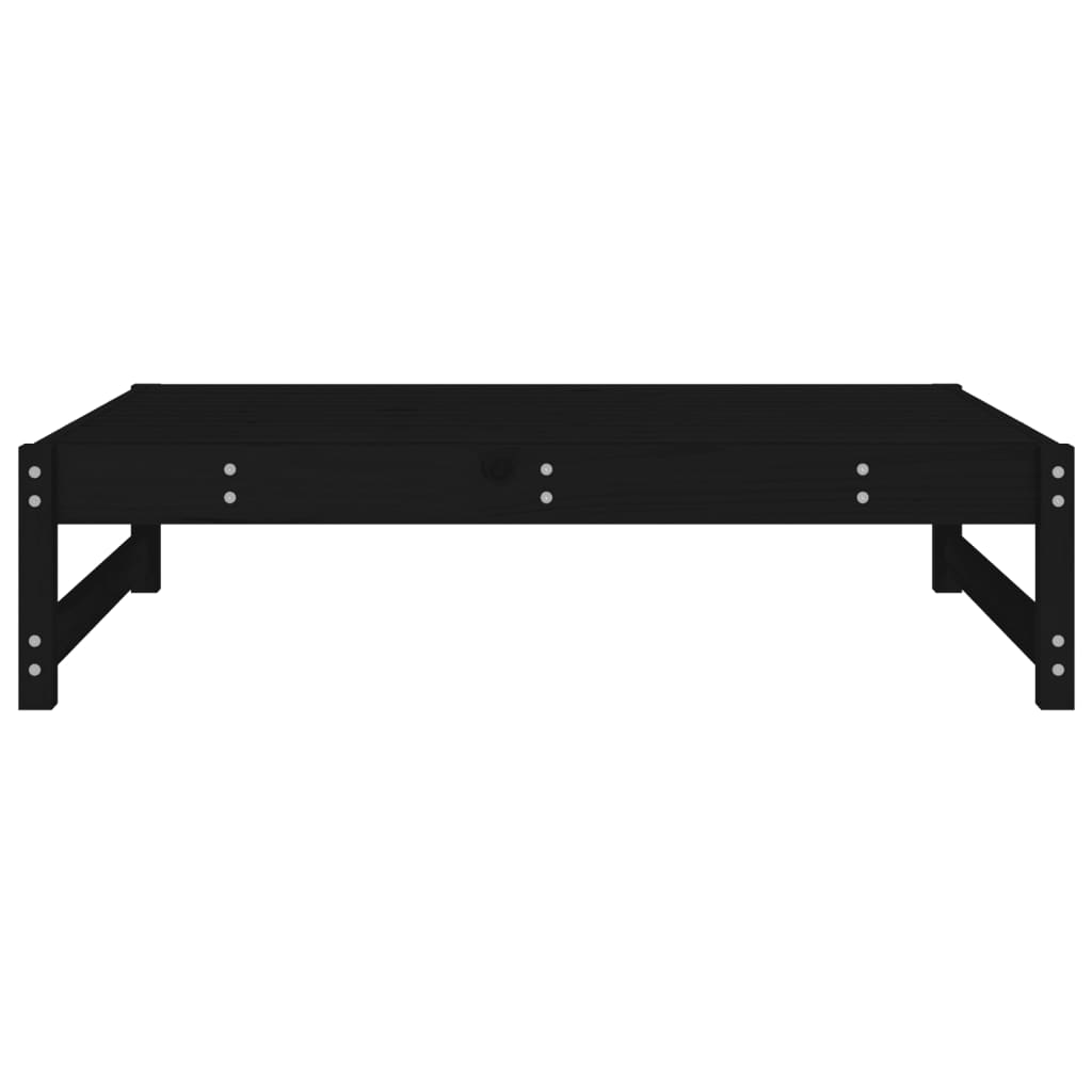 Black Solid Pine Garden Footstool 120x80 cm - Stylish & Durable