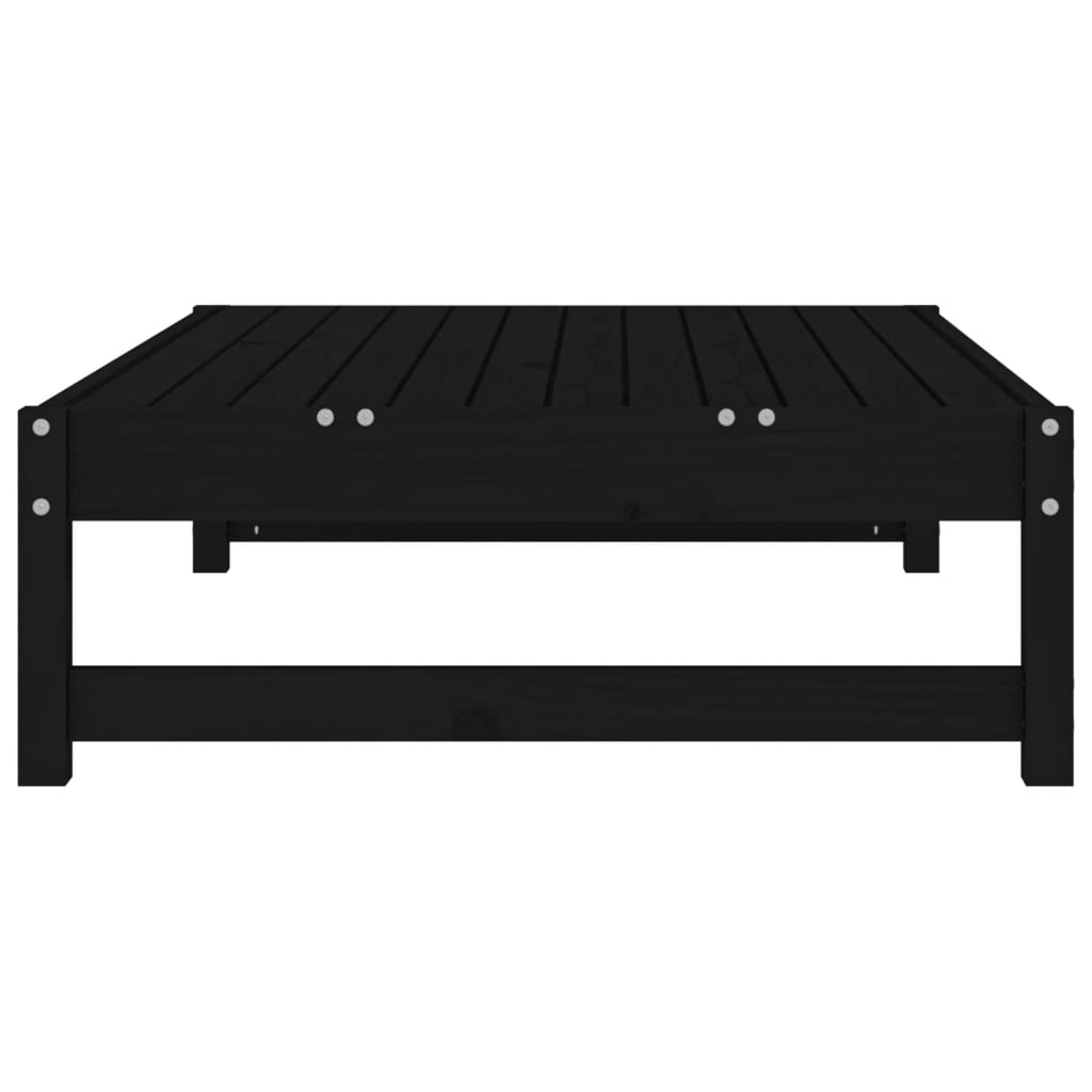Black Solid Pine Garden Footstool 120x80 cm - Stylish & Durable