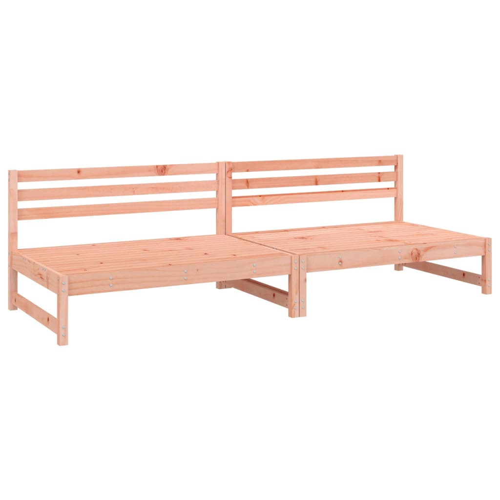 Solid Wood Douglas Garden Middle Sofas Set, 2 pcs, 120x80 cm
