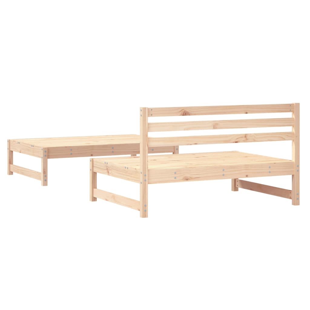2 Piece Garden Lounge Set in Solid Pine Wood
