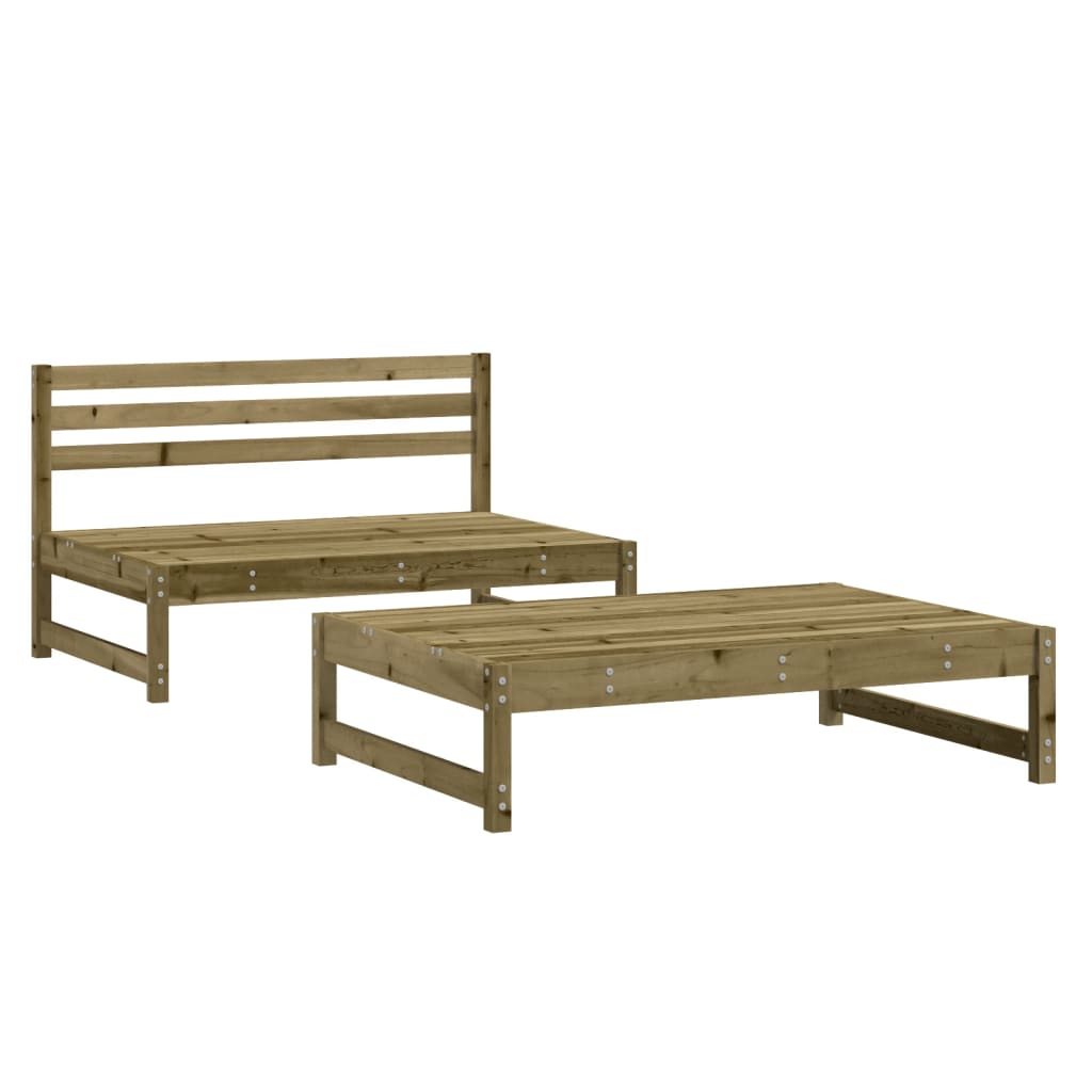 2-Piece Garden Lounge Set in Impregnated Pine Wood