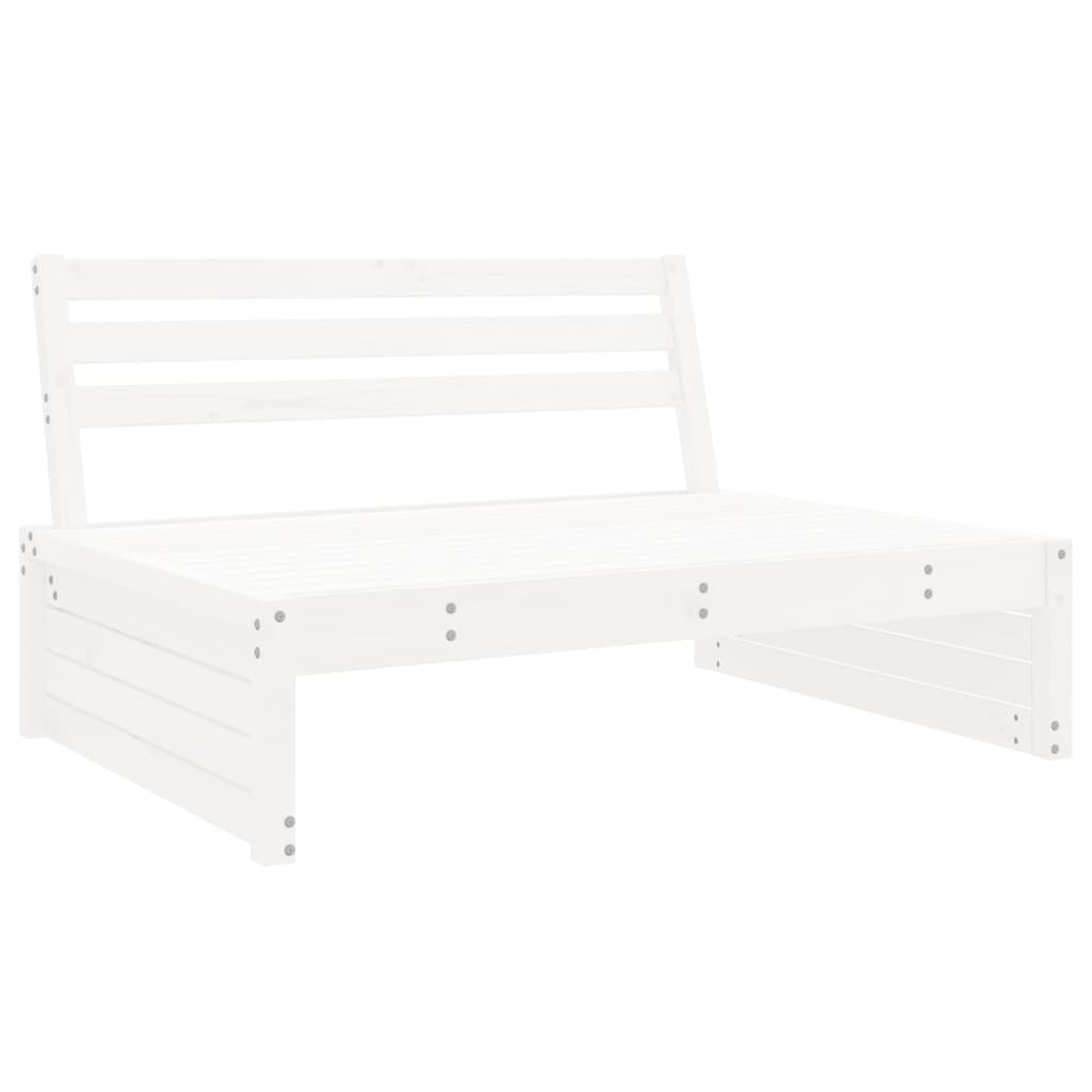 White Pine Garden Middle Sofa - 120x80 cm Solid Wood Elegance