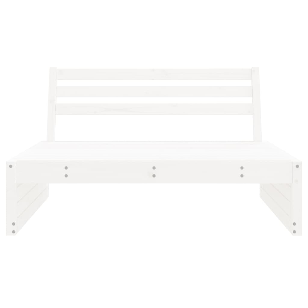 White Pine Garden Middle Sofa - 120x80 cm Solid Wood Elegance