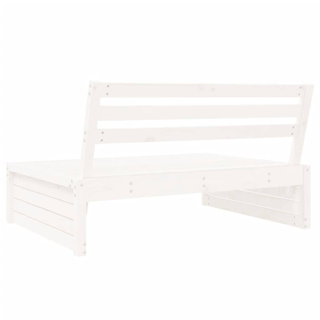 White Pine Garden Middle Sofa - 120x80 cm Solid Wood Elegance