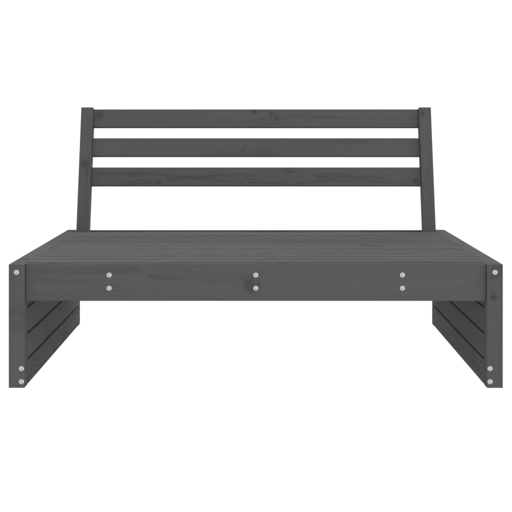 Solid Pine Garden Sofa in Grey 120x80cm