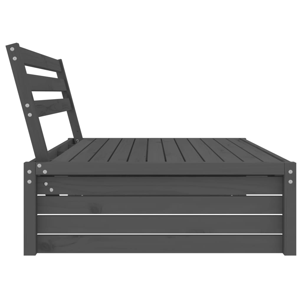 Solid Pine Garden Sofa in Grey 120x80cm