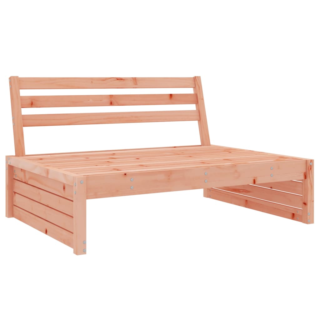 Solid Wood Douglas Garden Middle Sofa - 120x80 cm, Natural Finish
