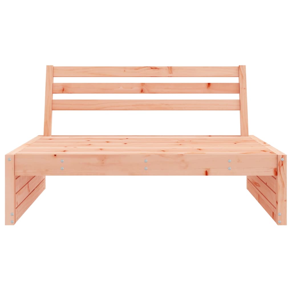 Solid Wood Douglas Garden Middle Sofa - 120x80 cm, Natural Finish