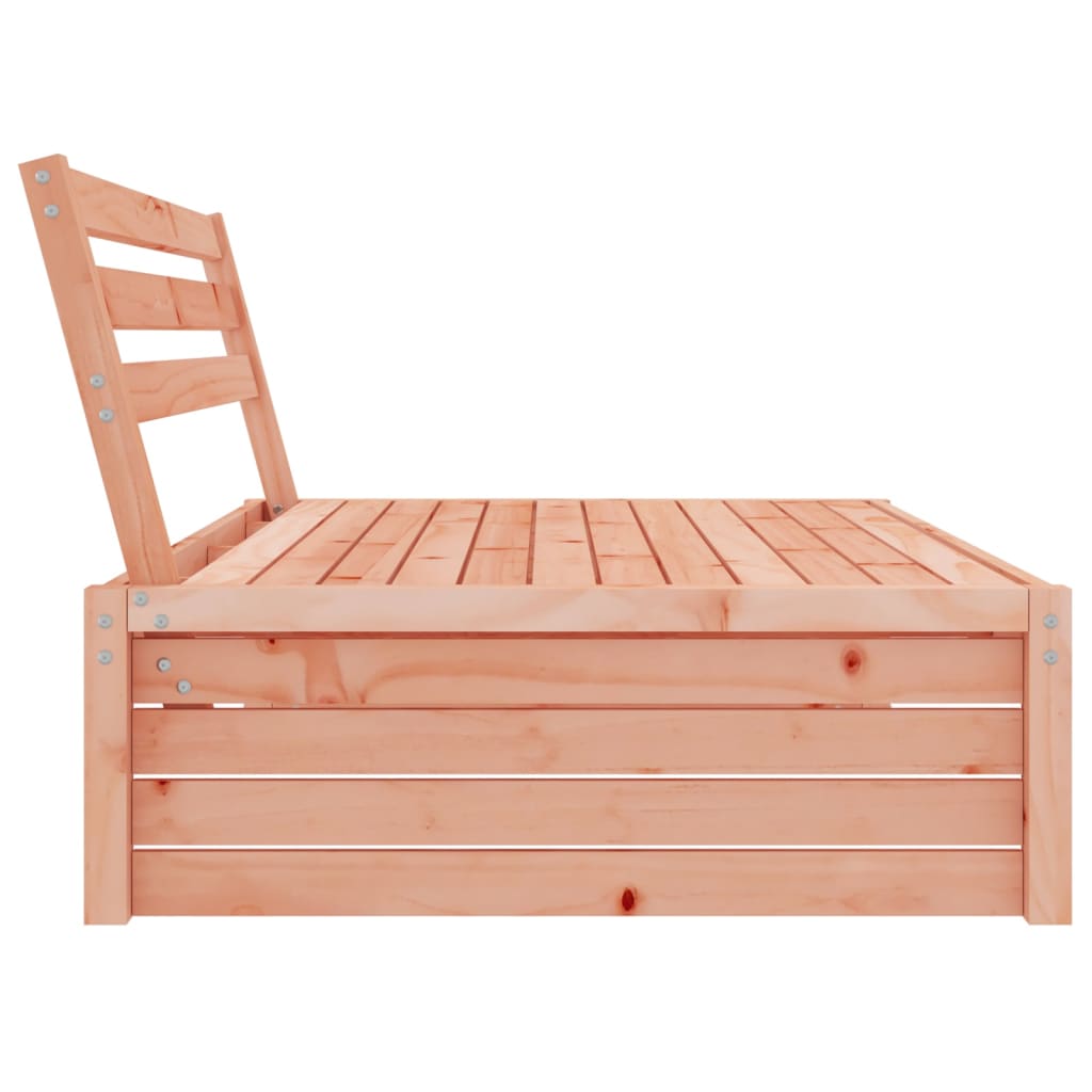 Solid Wood Douglas Garden Middle Sofa - 120x80 cm, Natural Finish
