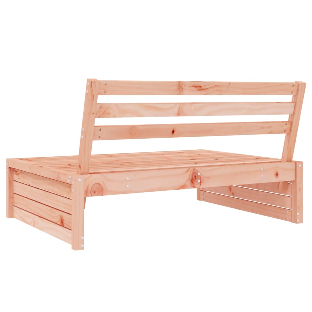 Solid Wood Douglas Garden Middle Sofa - 120x80 cm, Natural Finish