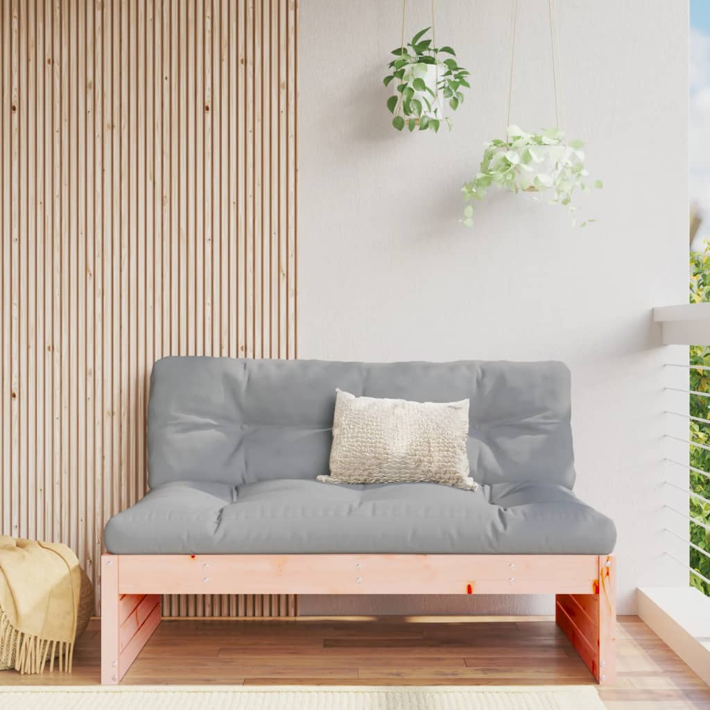 Solid Wood Douglas Garden Middle Sofa - 120x80 cm, Natural Finish