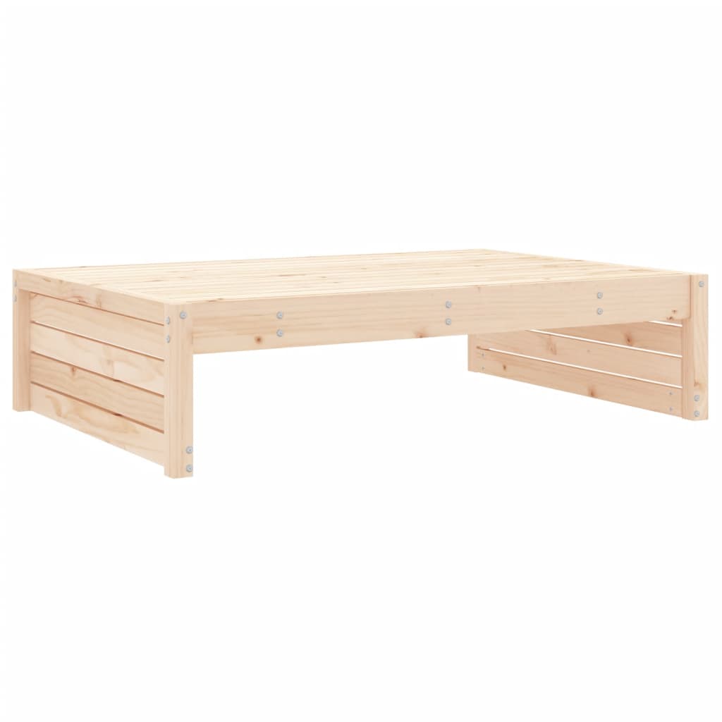 Solid Pine Wood Garden Footstool 120x80 cm - Natural Finish