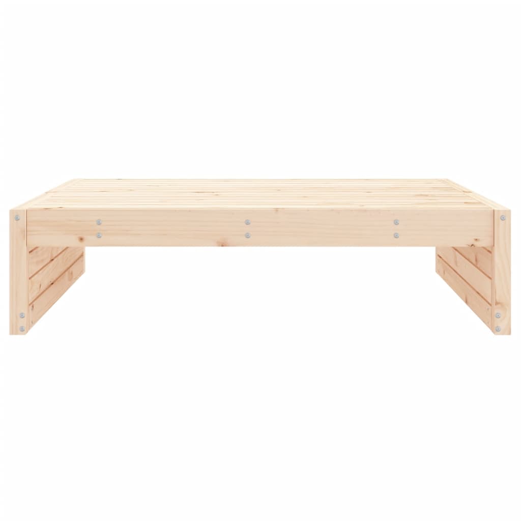 Solid Pine Wood Garden Footstool 120x80 cm - Natural Finish