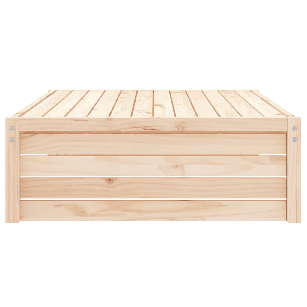 Solid Pine Wood Garden Footstool 120x80 cm - Natural Finish