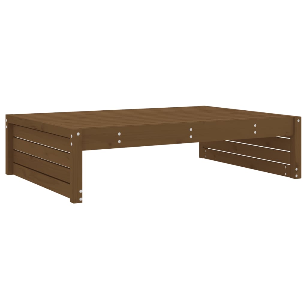 Solid Wood Pine Garden Footstool, Honey Brown 120x80 cm