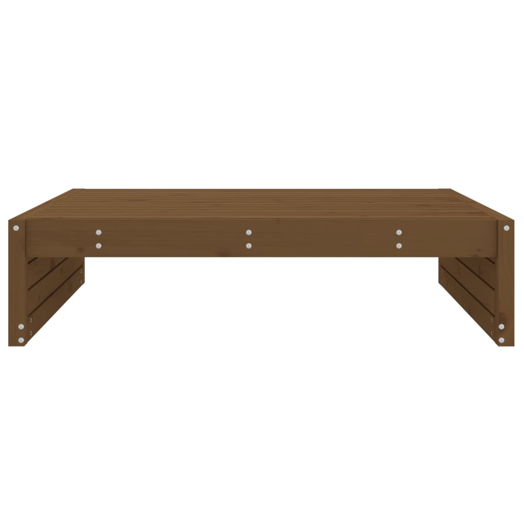 Solid Wood Pine Garden Footstool, Honey Brown 120x80 cm