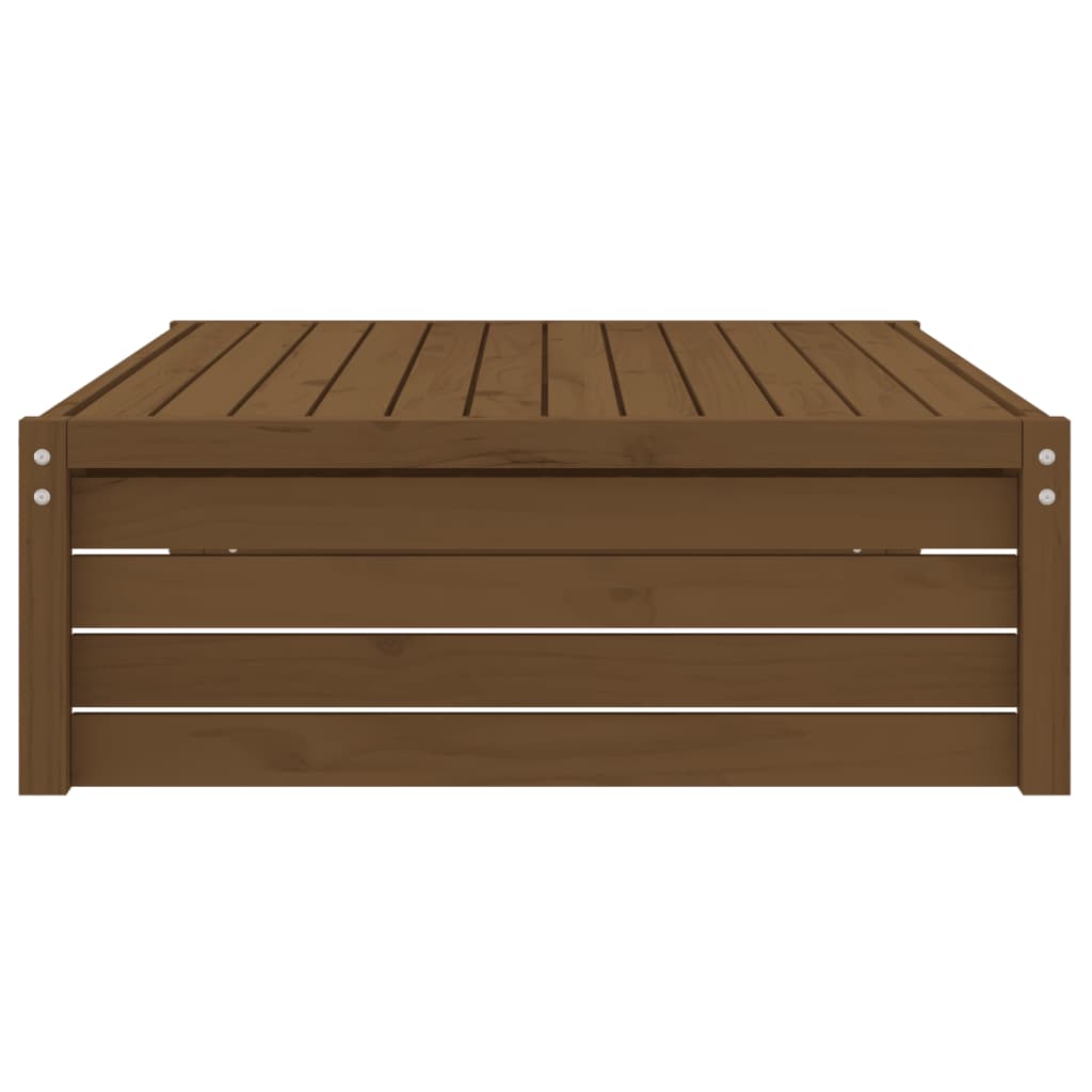 Solid Wood Pine Garden Footstool, Honey Brown 120x80 cm