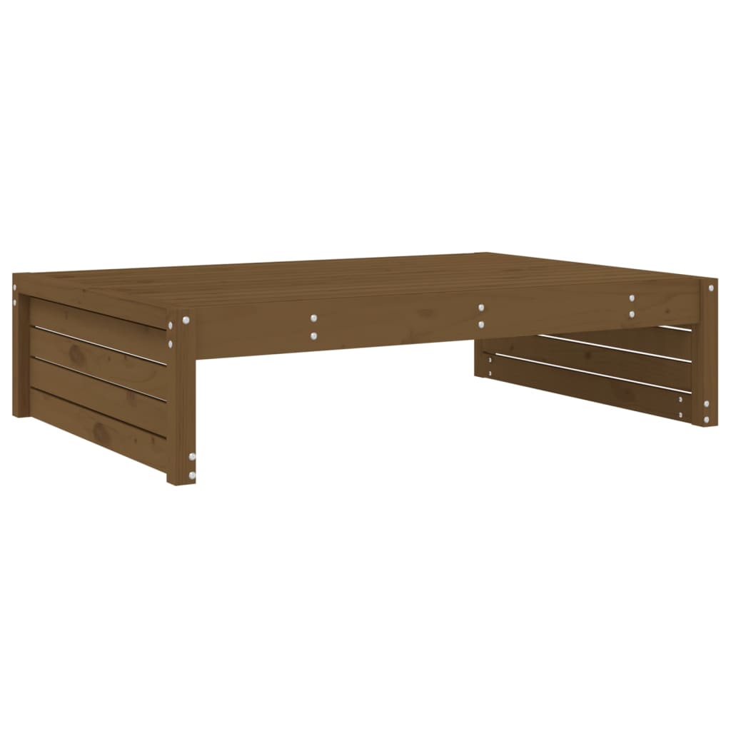 Solid Wood Pine Garden Footstool, Honey Brown 120x80 cm