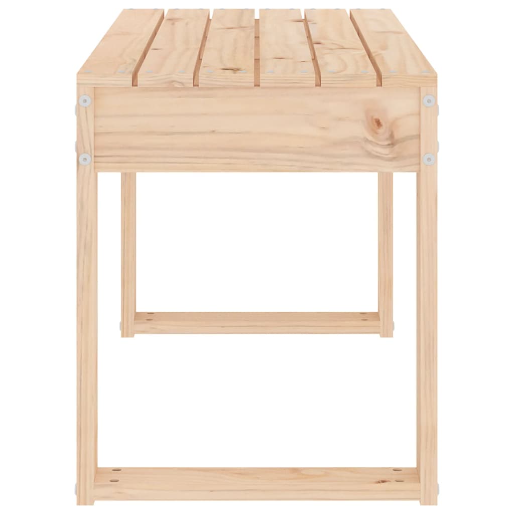 Solid Pine Wood Garden Bench - 80x38x45 cm Sturdy Outdoor Seating