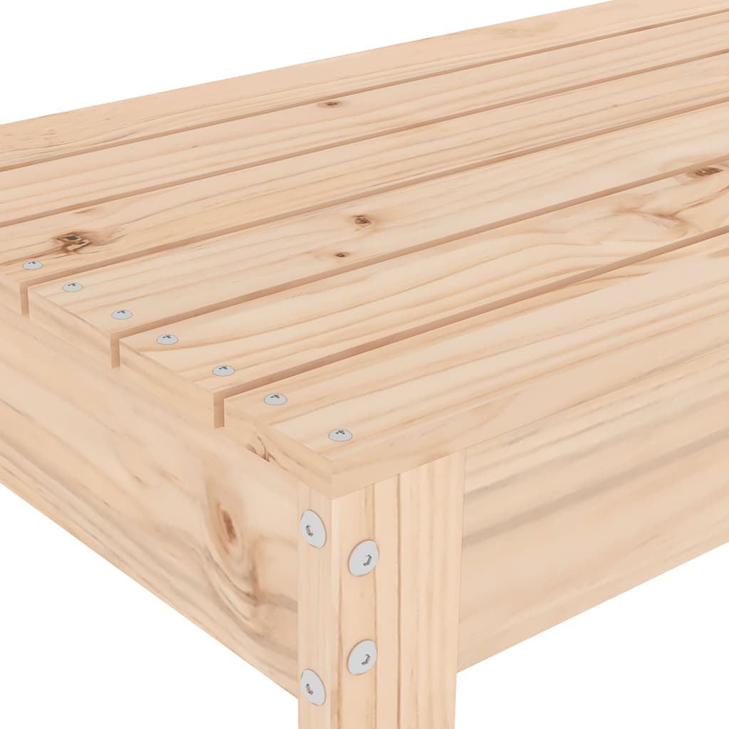 Solid Pine Wood Garden Bench - 80x38x45 cm Sturdy Outdoor Seating
