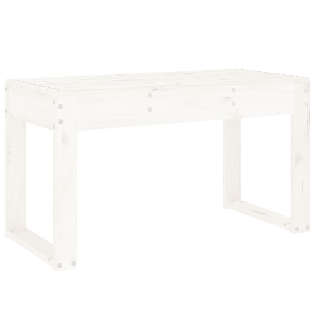 White Solid Wood Pine Garden Bench - 80x38x45 cm
