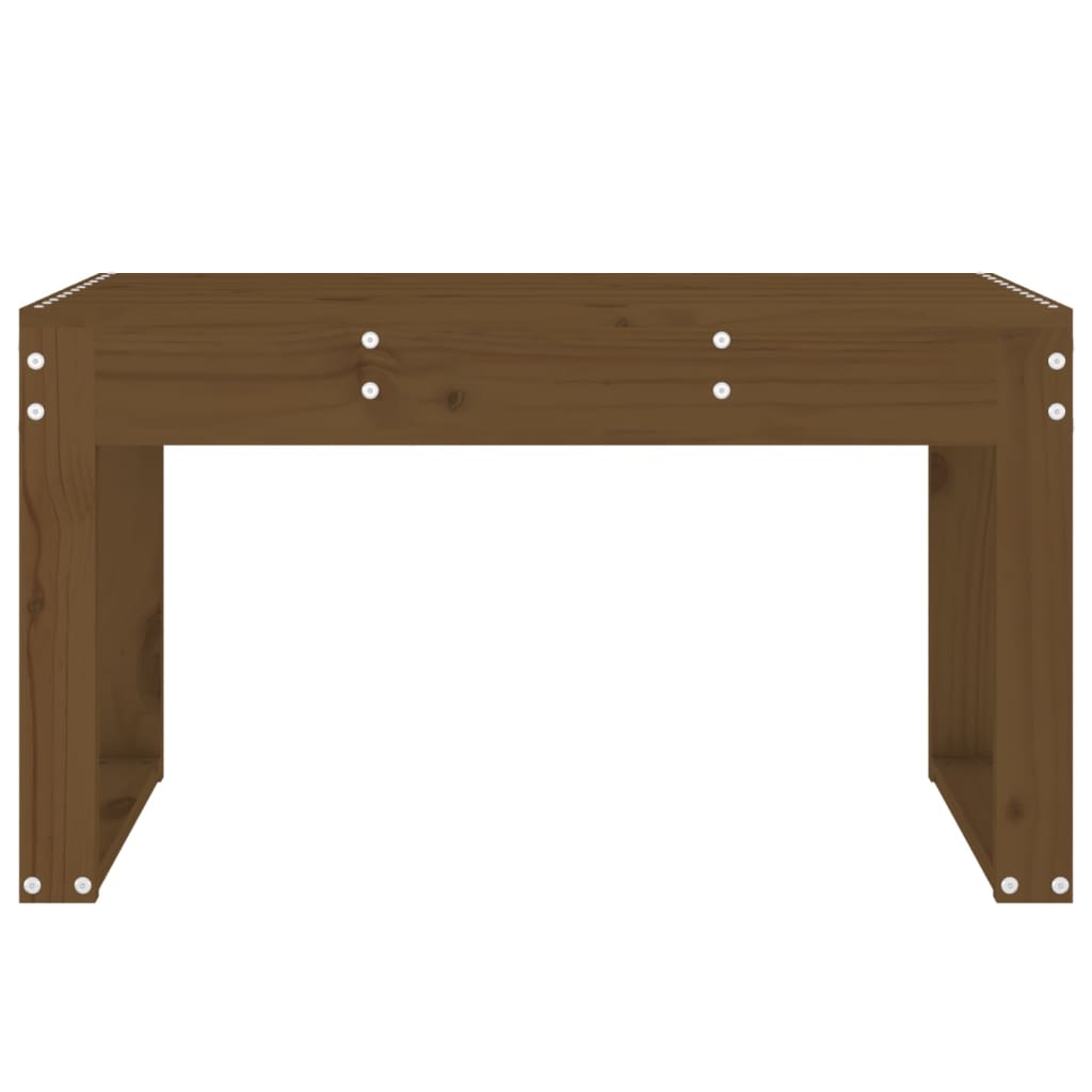 Solid Pine Garden Bench - Honey Brown, 80x38x45 cm
