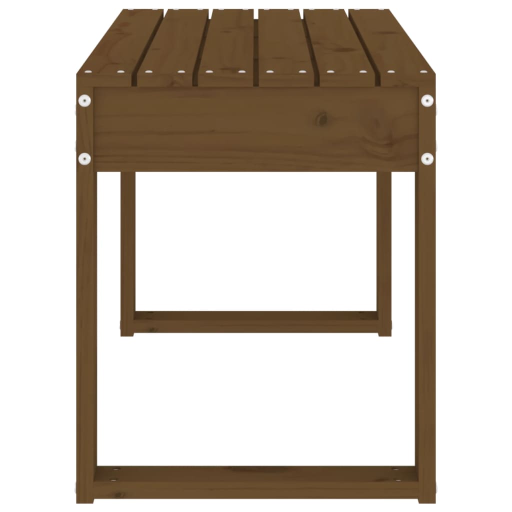 Solid Pine Garden Bench - Honey Brown, 80x38x45 cm
