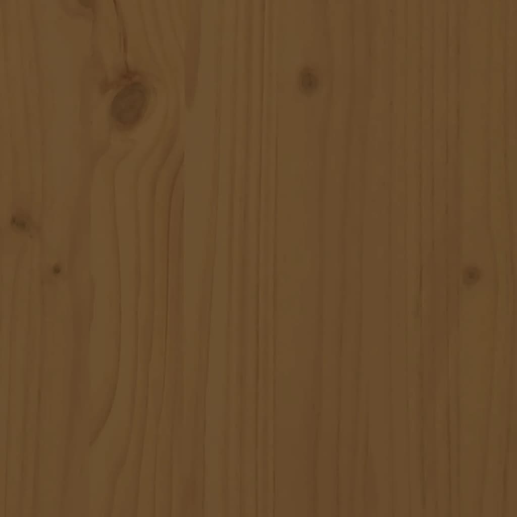 Solid Pine Garden Bench - Honey Brown, 80x38x45 cm