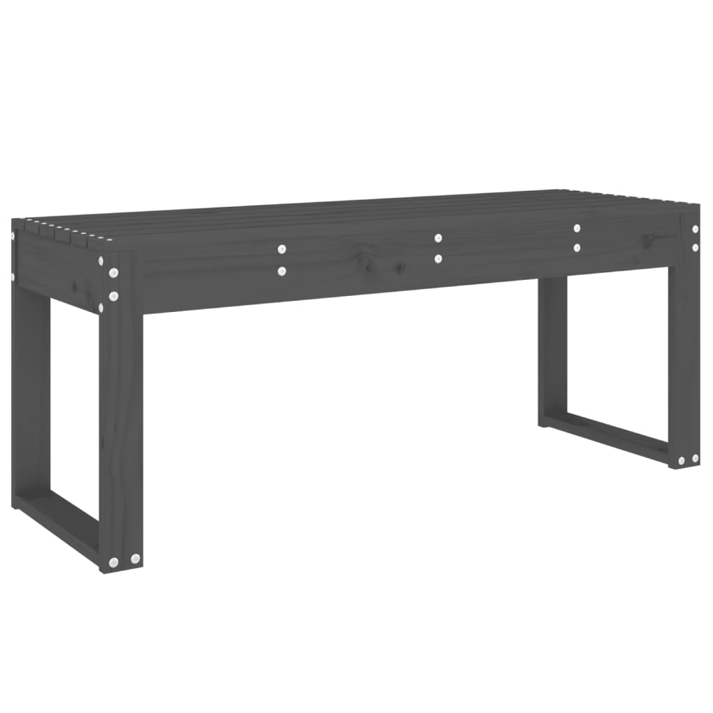 Solid Pine Garden Bench, Grey 110x38x45 cm - Stylish & Durable