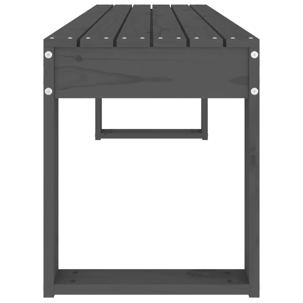 Solid Pine Garden Bench, Grey 110x38x45 cm - Stylish & Durable