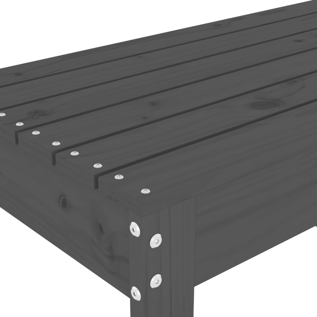 Solid Pine Garden Bench, Grey 110x38x45 cm - Stylish & Durable