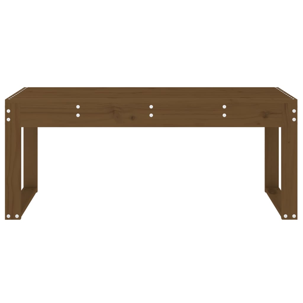 Solid Pine Wood Garden Bench, Honey Brown, 110x38x45 cm