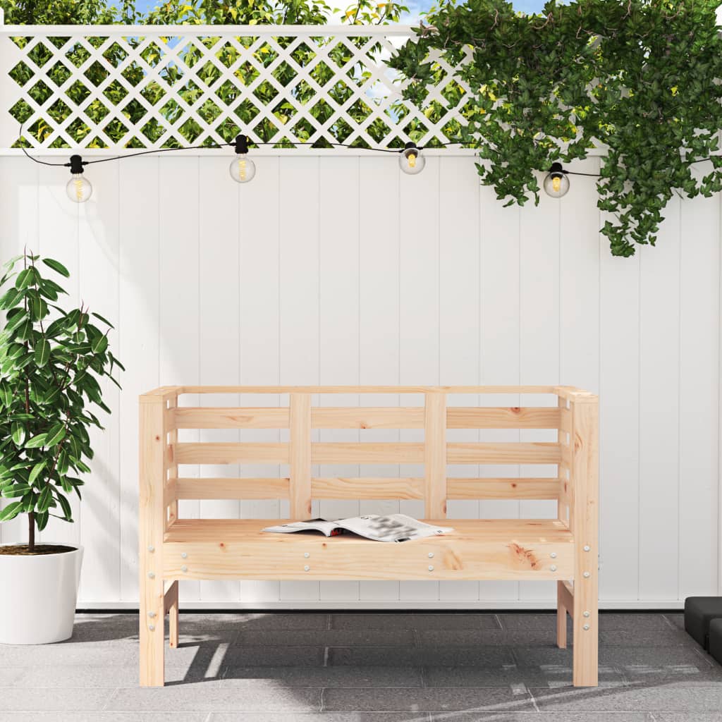 Solid Pine Garden Bench 111.5x53x71 cm – Durable & Stylish Seating