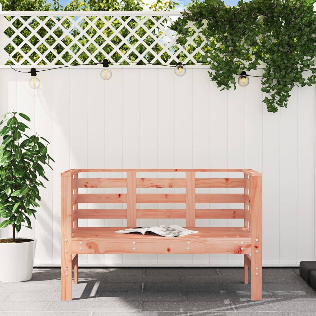 Solid Wood Douglas Garden Bench - 111.5x53x71 cm Outdoor Seating