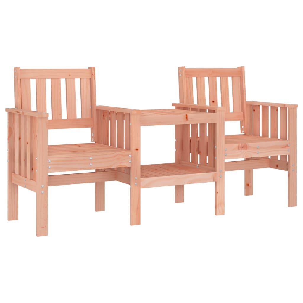 2-Seater Douglas Wood Garden Bench & Table - Solid & Stylish