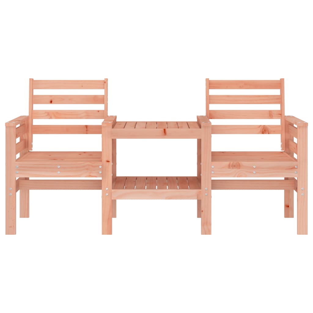 2-Seater Solid Wood Douglas Garden Bench with Table