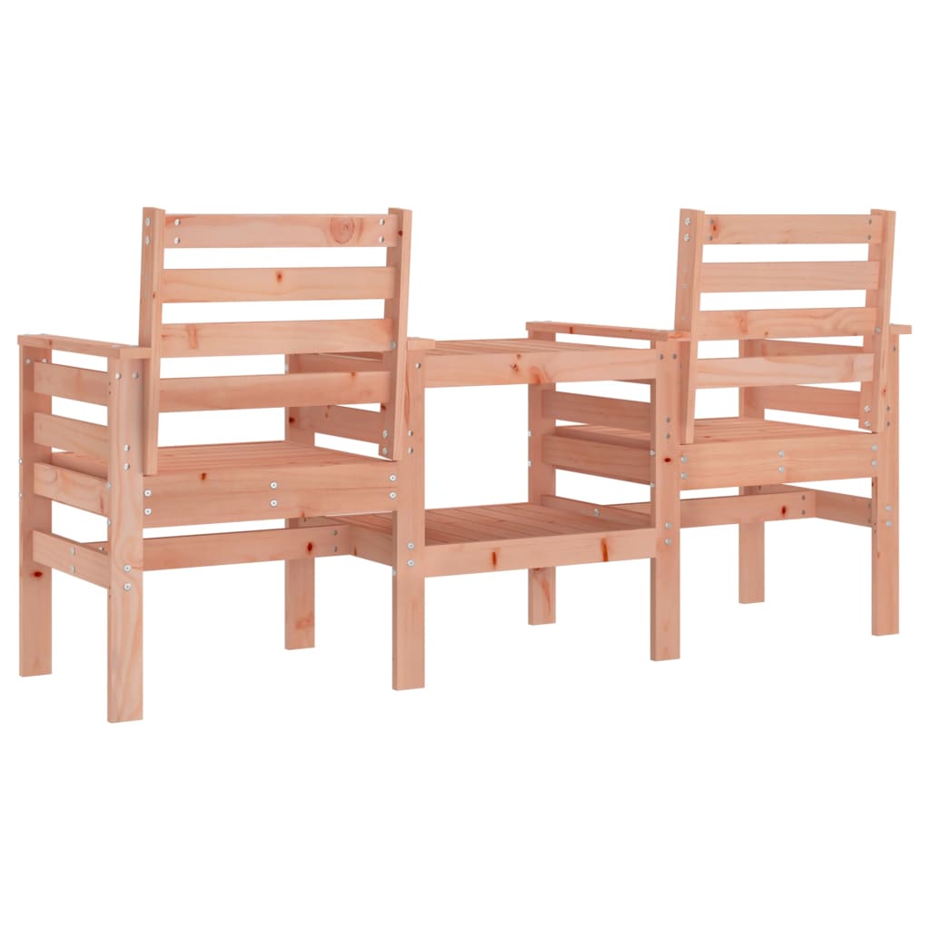 2-Seater Solid Wood Douglas Garden Bench with Table
