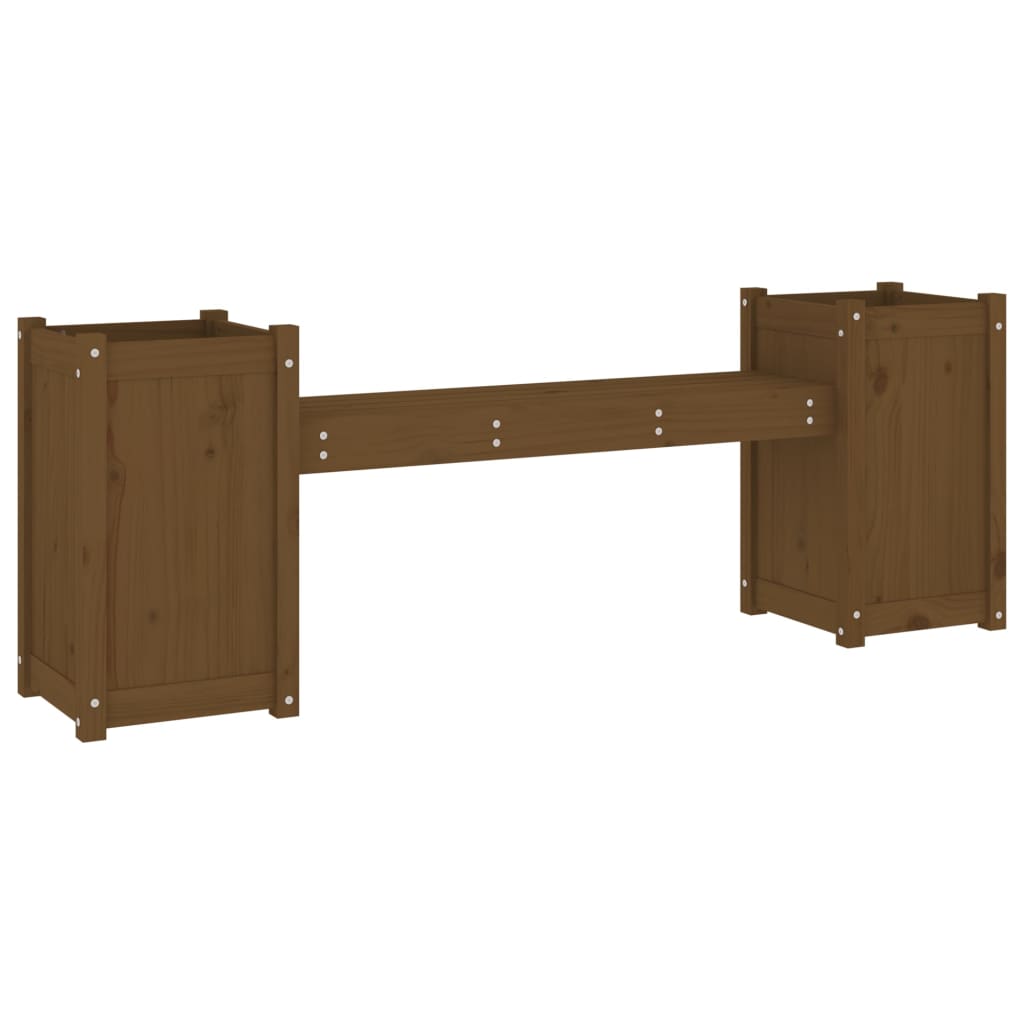 Solid Pine Planter Bench - Honey Brown, 180x36x63 cm