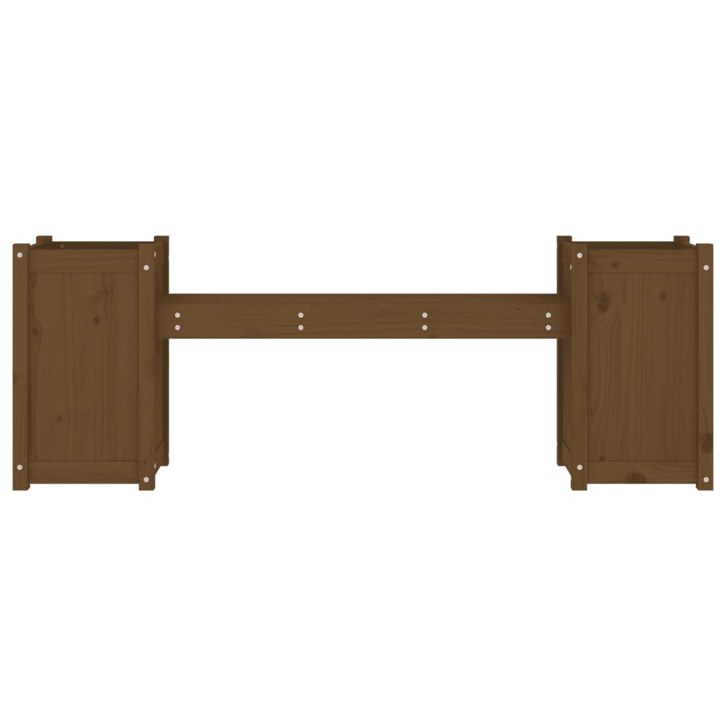 Solid Pine Planter Bench - Honey Brown, 180x36x63 cm