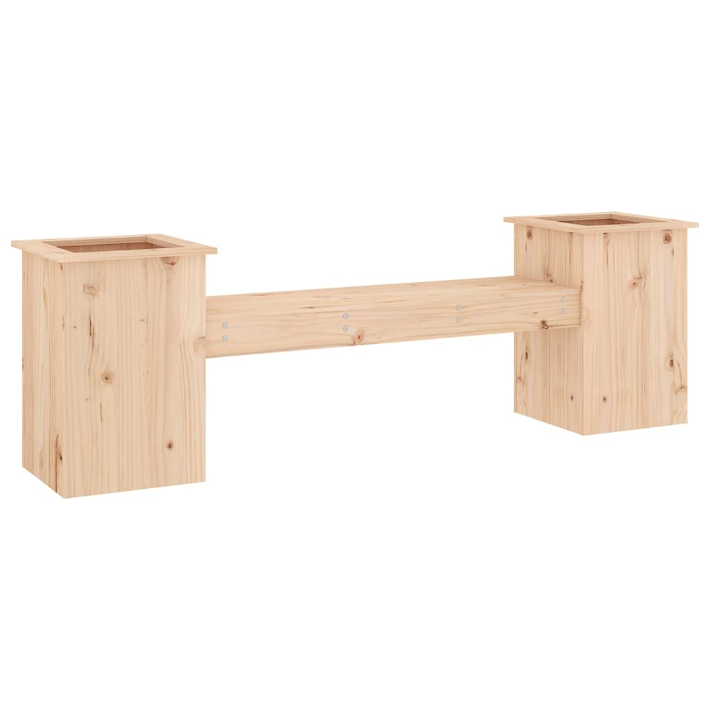 Solid Pine Wood Planter Bench – 184.5x39.5x56.5 cm Garden Decor