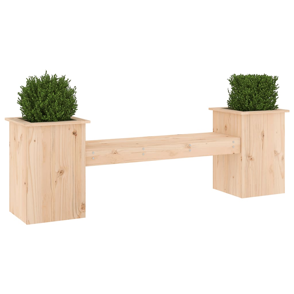 Solid Pine Wood Planter Bench – 184.5x39.5x56.5 cm Garden Decor