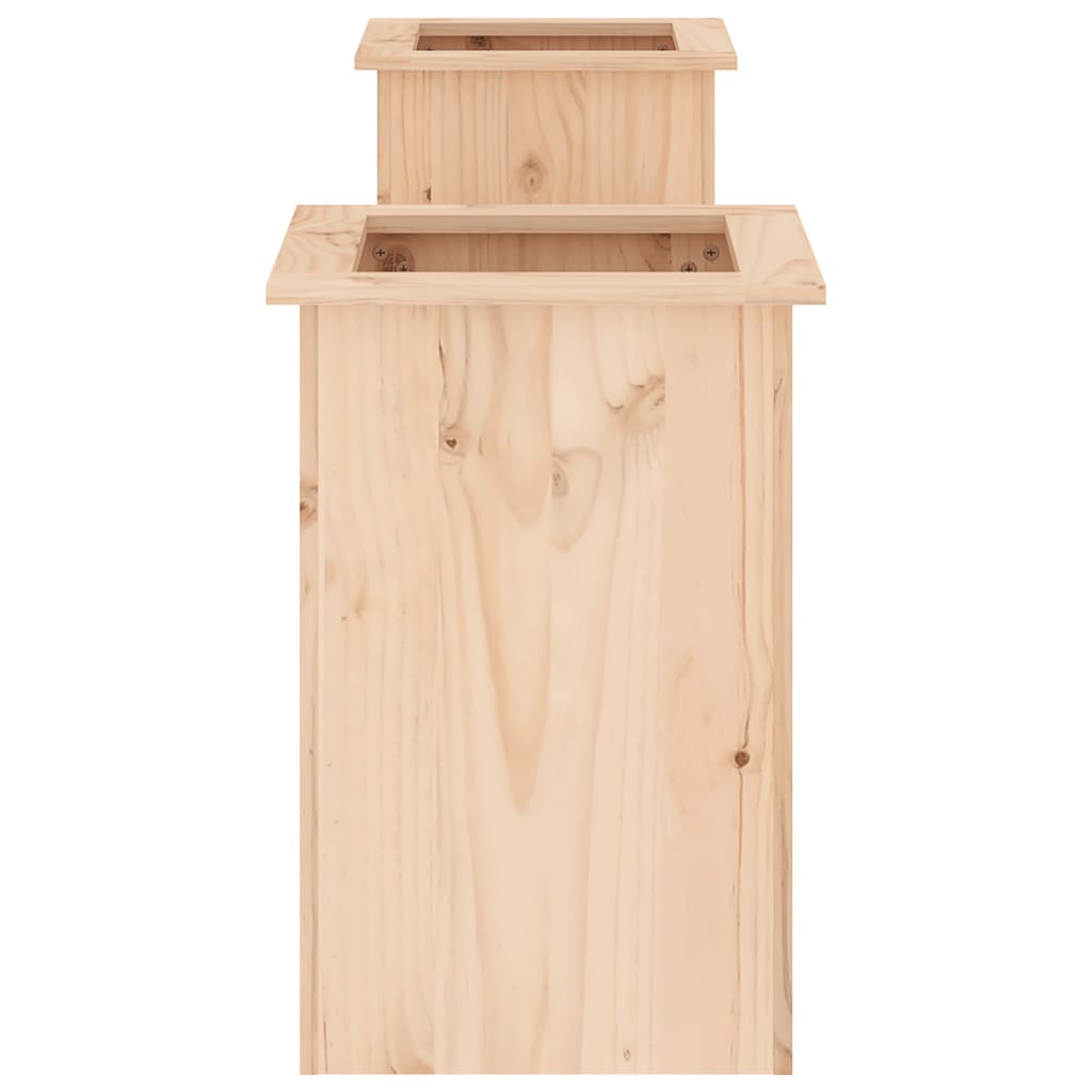 Solid Pine Wood Planter Bench – 184.5x39.5x56.5 cm Garden Decor