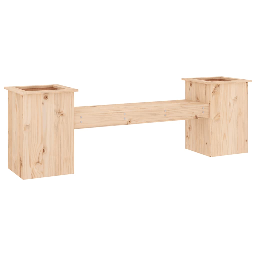 Solid Pine Wood Planter Bench – 184.5x39.5x56.5 cm Garden Decor
